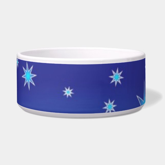 Blue Stars Pet Bowl Voerbakje (Voorkant)