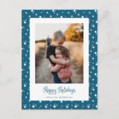 Blue Stars Photo Holiday Briefkaarten (Voorkant)