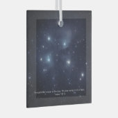 Blue Stars Psalmen Schrift Glas Ornament (Voorkant Rechts)