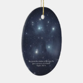 Blue Stars Psalmen Schrift Keramisch Ornament (Rechts)