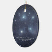 Blue Stars Psalmen Schrift Keramisch Ornament (Links)