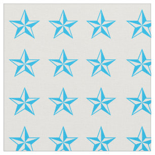 Blue Stars Rodeo Western Fabric Stof