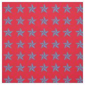 Blue Stars Rodeo Western Fabric Stof (Swatch)