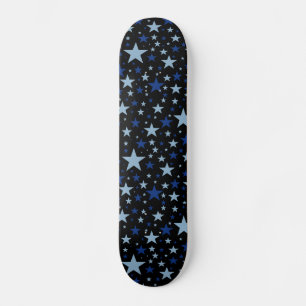 Blue Stars skateboard, zwarte achtergrond Persoonlijk Skateboard