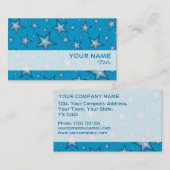 Blue Stars stripe-template Visitekaartje (Voorkant / Achterkant)