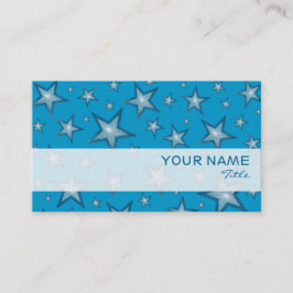Blue Stars stripe-template Visitekaartje