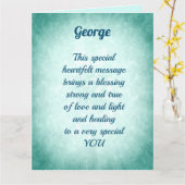  Blue Stars Toevoegen Naam Get Well Kaart (Gele Bloem)