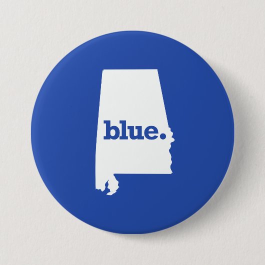 BLUE STATE ALABAMA RONDE BUTTON 7,6 CM (Voorkant)