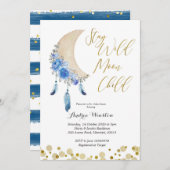 Blue Stay Wild Moon Child Baby shower Kaart (Voorkant / Achterkant)