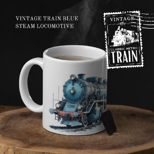 Blue Steam locomotief Tweekleurige Koffiemok