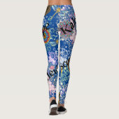 Blue Steampunk Dragonfly Leggings (Achterkant)