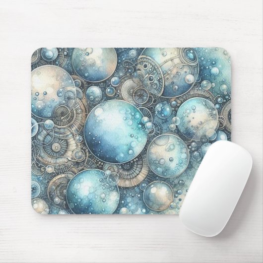 Blue Steampunk Mousepad Muismat (Met muis)