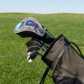 Blue Steampunk Owl Golfheadcover (Insitu)