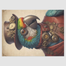  Blue Steampunk Parrot