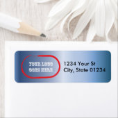Blue Steel Custom Logo Retouradreslabels Etiket (Insitu)