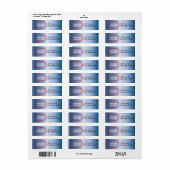 Blue Steel Custom Logo Retouradreslabels Etiket (Full Sheet)