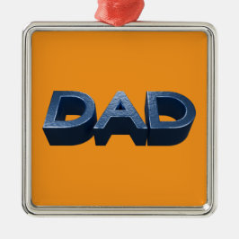 Blue Steel Dad Metalen Ornament