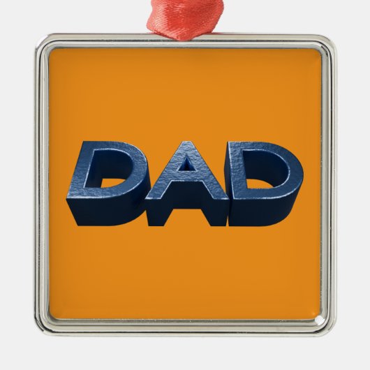 Blue Steel Dad Metalen Ornament (Voorkant)