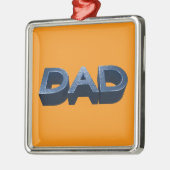 Blue Steel Dad Metalen Ornament (Links)