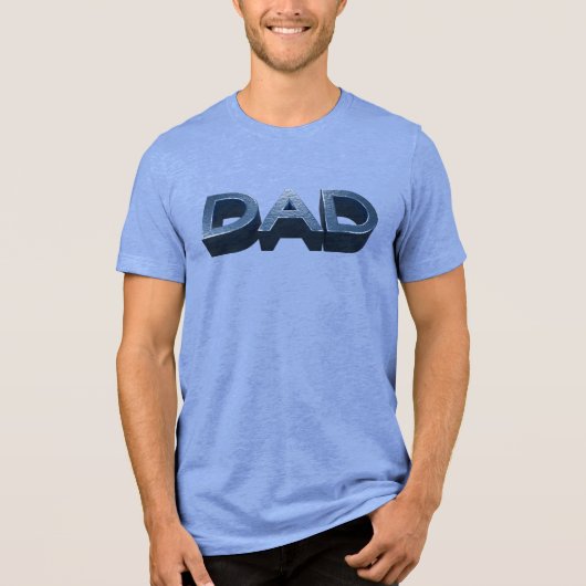 Blue Steel Dad Tri-Blend Shirt (Voorkant)