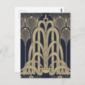 Blue Steel Fountain Post Card Briefkaart (Voorkant / Achterkant)