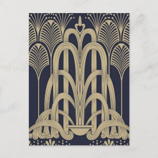 Blue Steel Fountain Post Card Briefkaart (Voorkant)