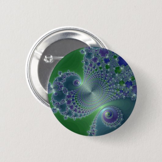 Blue Steel - Fractal Button (Voorkant /achterkant)