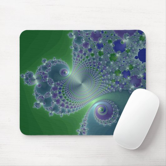 Blue Steel - Fractal Mousepad Muismat (Met muis)