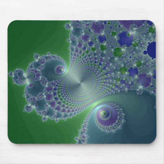 Blue Steel - Fractal Mousepad Muismat (Voorkant)