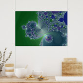 Blue Steel - Fractal Poster (Keuken)