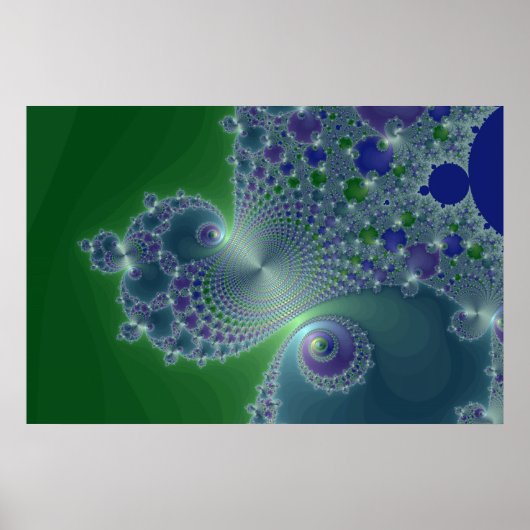 Blue Steel - Fractal Poster (Voorkant)