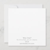 "Blue Steel" Platte blanco kerstkaart Kaart (Achterkant)