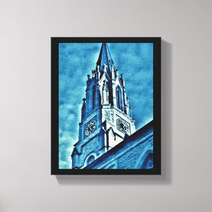 Blue Steeple Canvas Afdruk