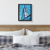 Blue Steeple Canvas Afdruk (Insitu (Slaapkamer))