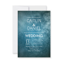 Blue Sterrennacht Formal Wedding Invitation
