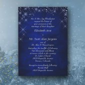 Blue Sterrennacht Formal Wedding Invitation Kaart