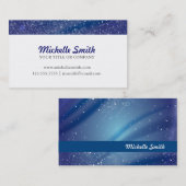 Blue Sterrennacht Monogram Visitekaartje (Voorkant / Achterkant)