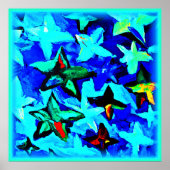 Blue Sterrennacht Sky. Bestel nu Poster (Voorkant)