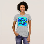 Blue Sterrennacht Sky. Bestel nu T-shirt (Voorkant volledig)