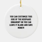 Blue Stick Figuur Football Player Keepomwille Keramisch Ornament (Achterkant)