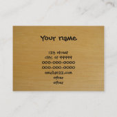 Blue Sticky Yoga Mat & Wood Floor Visitekaartje (Achterkant)