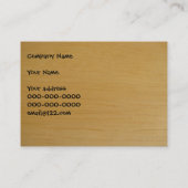 Blue Sticky Yoga Mat & Wood Floor Visitekaartje (Achterkant)