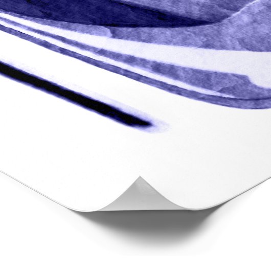 Blue Stiletto Shoe and Lipstick Poster (Hoek)