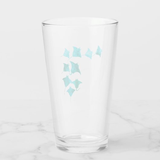 Blue Stingrays Glas (Achterkant)