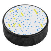 Blue Stippen Leonid Meteor Shower Hockey Puck (3/4)