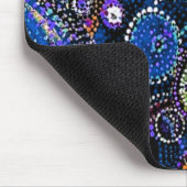 Blue Stippen Pattern Swirls Muismat (Hoek)