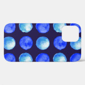 Blue Stippen Waterverf Pattern Indigo Cerulean Case-Mate iPhone Case (Achterkant (horizontaal))