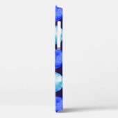 Blue Stippen Waterverf Pattern Indigo Cerulean Case-Mate iPhone Case (Achterkant / Links)