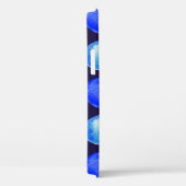 Blue Stippen Waterverf Pattern Indigo Cerulean Case-Mate iPhone Case (Achterkant / Rechts)
