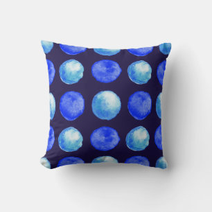 Blue Stippen Waterverf Pattern Indigo Cerulean Kussen